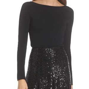 ELIZA J Bow Back Knit Top